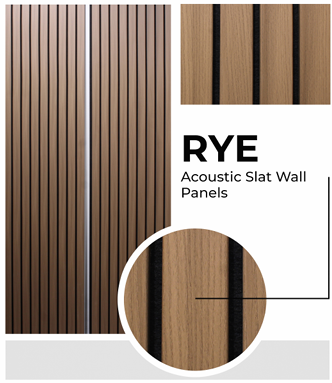 Rye Acoustic Slat Wood Wall Panel texture and finish