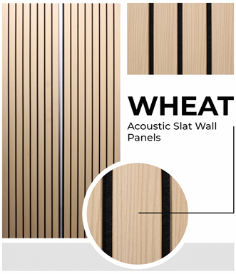 Wheat Acoustic Slat Wood Wall Panel – decorative acoustic wood panel